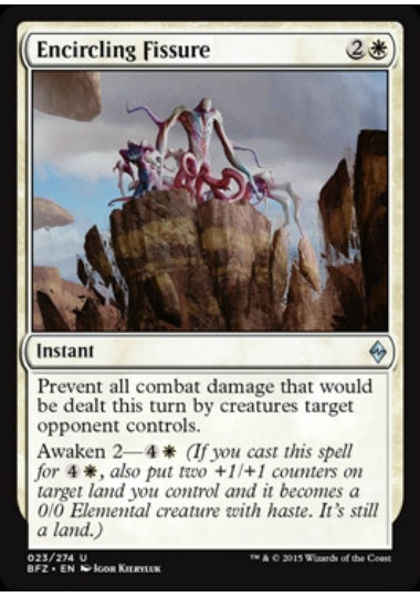 (英)【Foil】取り囲む地割れ / Encircling Fissure【BFZ】 No.023