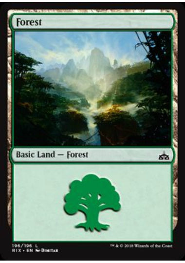 (英)【Foil】森 / Forest【RIX】 No.196