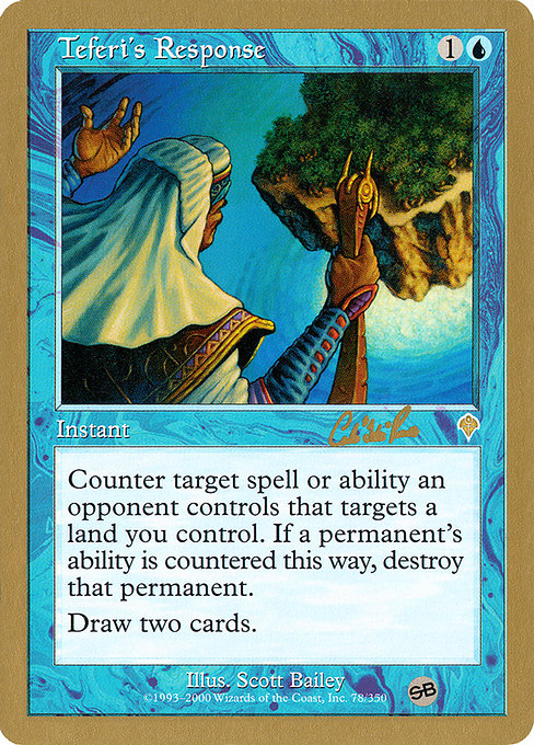 (英)テフェリーの反応 / Teferi's Response【WC02】 World Championship Decks 2002 Carlos Romao サイドボード 金枠 No.032