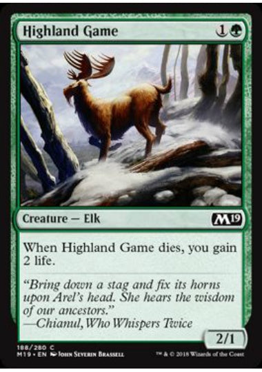 (英)【Foil】高地の獲物 / Highland Game【M19】 No.188