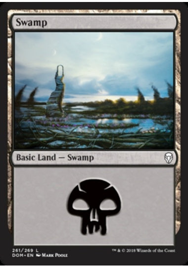 (英)【Foil】沼 / Swamp【DOM】 No.261