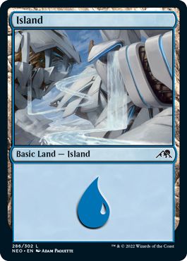 (英)【Foil】島 / Island【NEO】 No.286