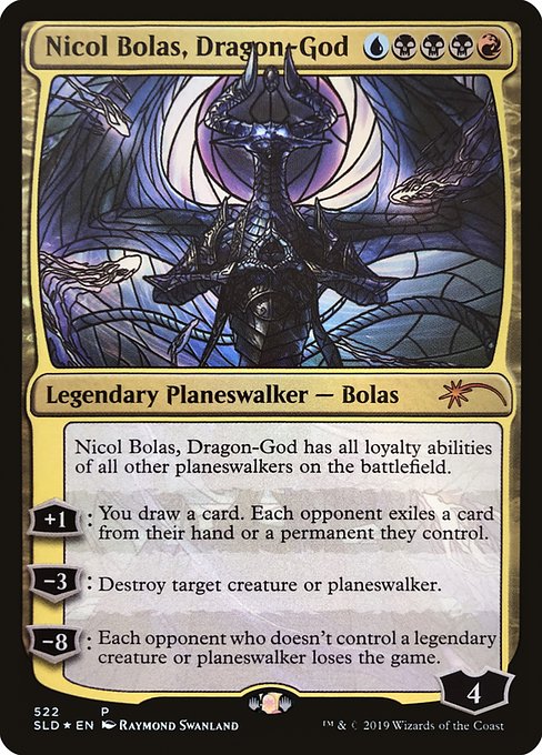 (英)【Foil】龍神、ニコル・ボーラス / Nicol Bolas, Dragon-God【SLD】Stained-Glass Planeswalkers No.522