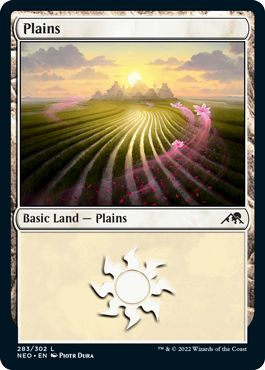 (英)【Foil】平地 / Plains【NEO】 No.283