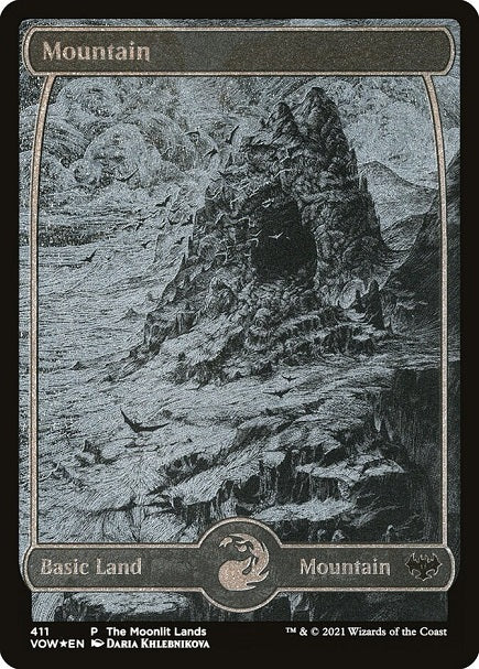 (英)【Foil】山 / Mountain【VOW】The Moonlit Lands No.411