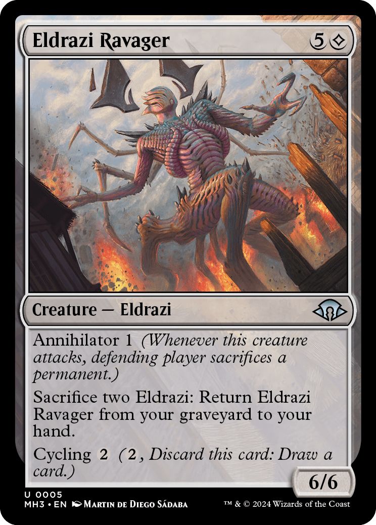 (英)エルドラージの荒廃者 / Eldrazi Ravager【MH3】 No.005