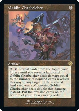 (英)ゴブリンの放火砲 / Goblin Charbelcher【BRR】 旧枠加工カード No.018