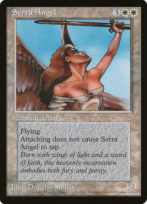 (英)セラの天使 / Serra Angel(Douglas Shuler)【PRM】 マガジンプロモ 【Oversized Card】 BIG-PRM-007 ※トーナメントで使用することはできません。