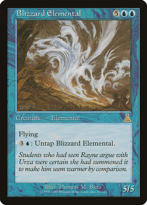 (英)吹雪の精霊 / Blizzard Elemental【UDS】 No.027