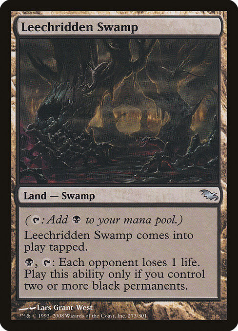 (英)【Foil】ヒル溜りの沼 / Leechridden Swamp【SHM】 No.273