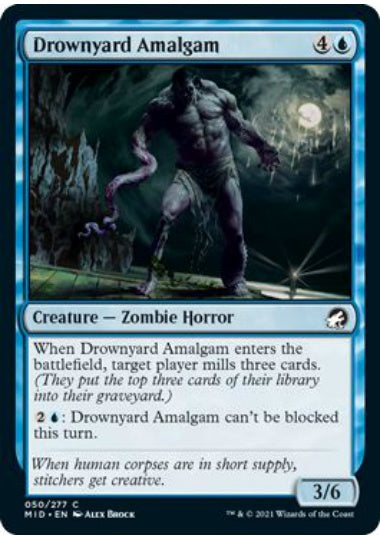 (英)【Foil】溺墓の融合体 / Drownyard Amalgam【MID】 No.050