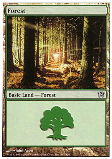 (英)【Foil】森 / Forest【9ED】 No.347