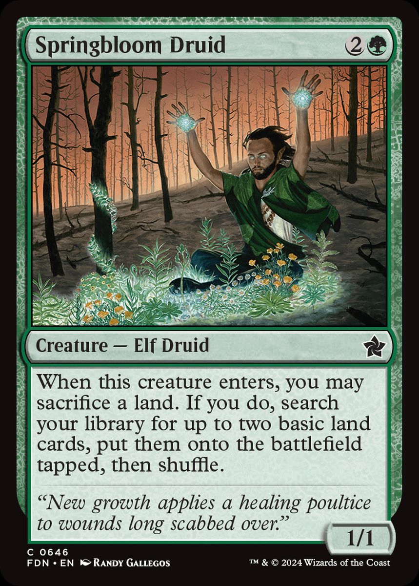 (英)春花のドルイド / Springbloom Druid【FDN】 Starter Collection収録 No.646