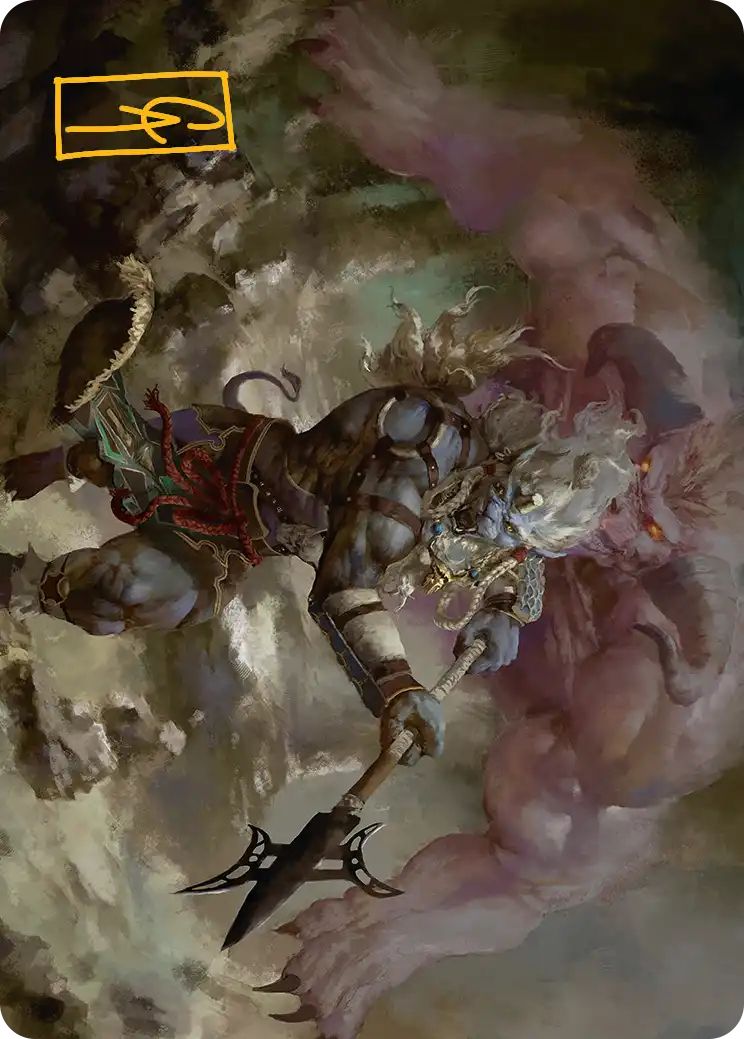 (日)ロンゾ族のガード、キマリ / Kimahri, Valiant Guardian【FIN】 アート・カード 【箔押し】 No.029 ※トーナメントで使用することはできません。