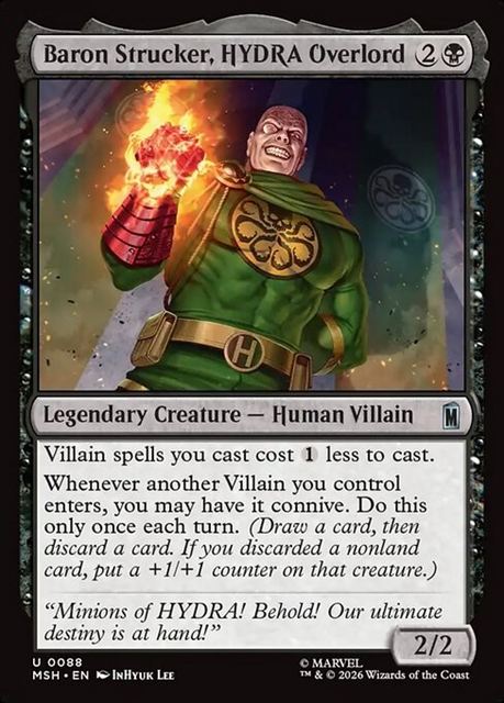 (英)【Foil】ヒドラの支配者、バロン・ストラッカー / Baron Strucker, HYDRA Overlord【MSH】 No.088
