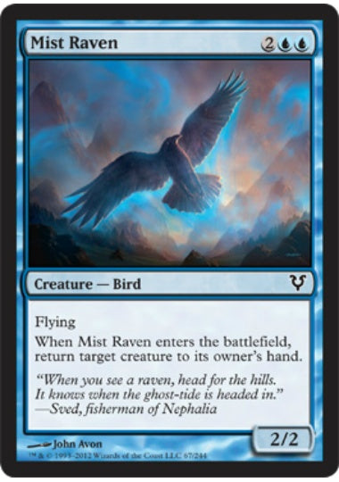 (英)【Foil】霧鴉 / Mist Raven【AVR】 No.067