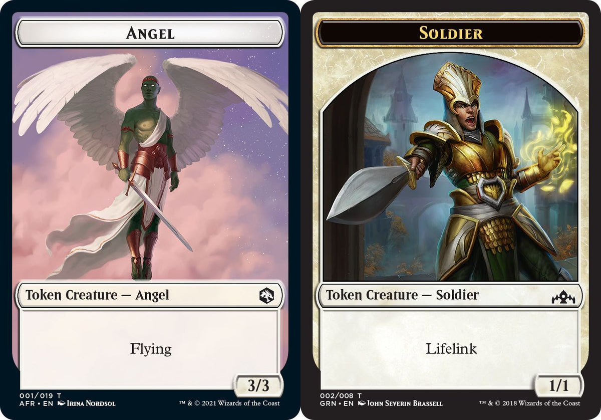 (英)天使トークン / Angel Token No.AFR-001 - 兵士トークン / Soldier Token【SLD-C23-02】 Angels: They're Just Like Us but Cooler and with Wings No.GRN-002