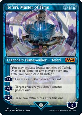 (英)【Foil】時の支配者、テフェリー / Teferi, Master of Time ★ショーケース枠★ 【M21】 No.292