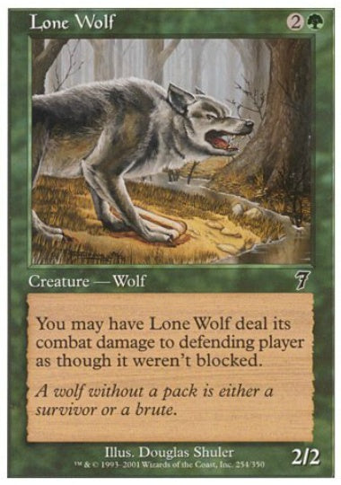 (英)【Foil】一匹狼 / Lone Wolf【7ED】 No.254