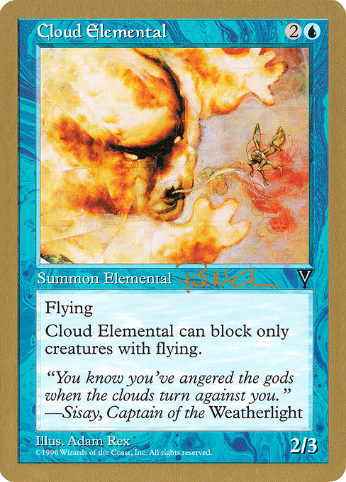 (英)雲の精霊 / Cloud Elemental【WC97】 World Championship Decks 1997 Paul McCabe 金枠 No.011