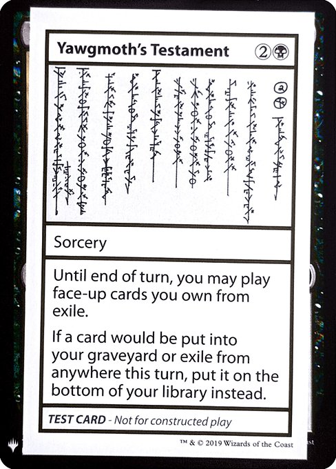 (英)Yawgmoth's Testament【MB1-TEST】 No.052