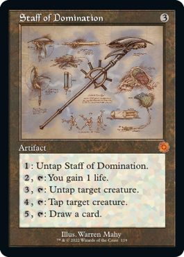 (英)【DR-Foil】威圧の杖 / Staff of Domination【BRR】 設計図カード(シリアルNo入り) No.119