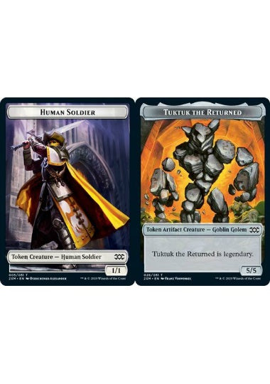 (英)【Foil】人間・兵士トークン / Human Soldier TokenNo.005 - 復活のタクタクトークン / Tuktuk the Returned Token【2XM-TOKEN】 No.028