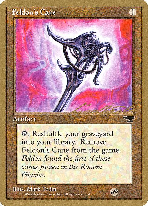 (英)フェルドンの杖 / Feldon's Cane【PTC】 ProTour NewYork Decks 1996 Leon Linback サイドボード 金枠 No.171