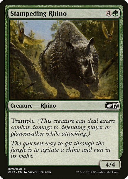 (英)暴走するサイ / Stampeding Rhino【W17】 No.029
