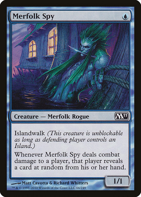 (英)【Foil】マーフォークのスパイ / Merfolk Spy【M11】 No.066