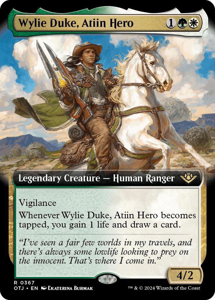 (英)アティインの英雄、ワイリー・デューク / Wylie Duke, Atiin Hero ★拡張枠★ 【OTJ】 No.367