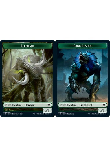 (英)象トークン / Elephant Token No.013 - カエル・トカゲトークン / Frog Lizard Token【C21-TOKEN】 No.014