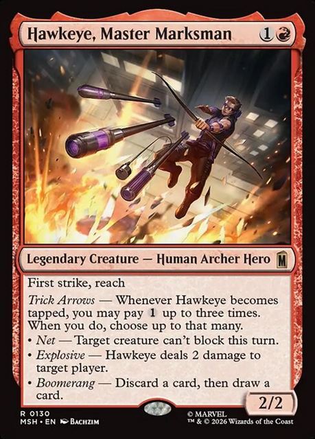 (英)【Foil】百発百中の射手、ホークアイ / Hawkeye, Master Marksman【MSH】 No.130