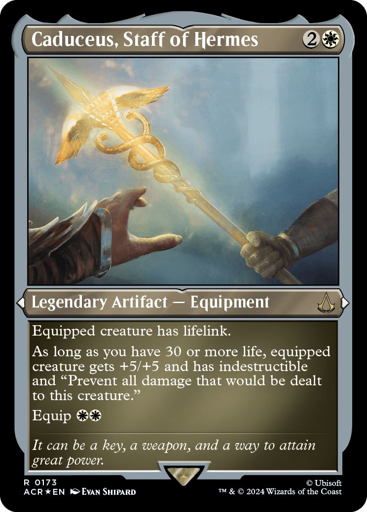 (英)【エッチングFoil】ヘルメスの杖、カドゥケウス / Caduceus, Staff of Hermes【ACR】 No.173