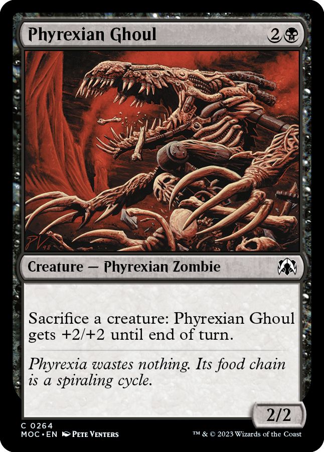 (英)ファイレクシアの食屍鬼 / Phyrexian Ghoul【MOC】 No.264