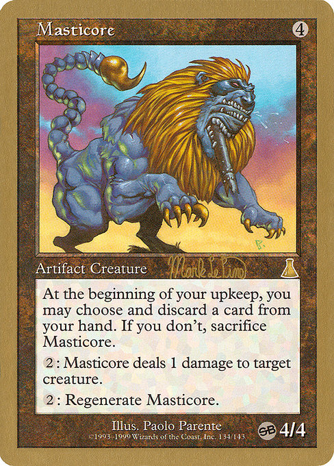 (英)マスティコア / Masticore【WC99】 World Championship Decks 1999 Mark Le Pine サイドボード 金枠 No.066