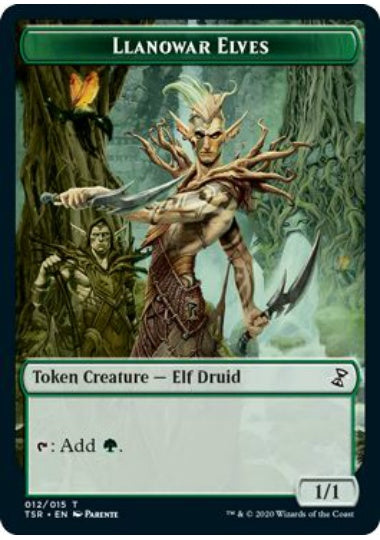 (英)ラノワールのエルフトークン / Llanowar Elves Token【TSR-TOKEN】 No.012
