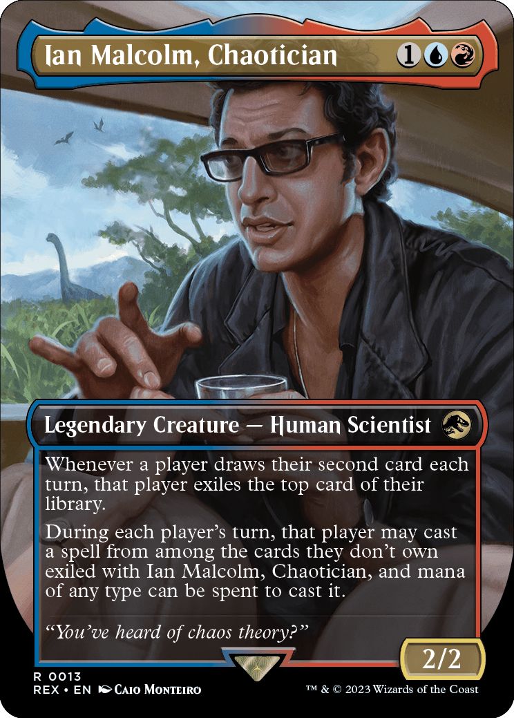 (英)【Foil】カオス理論家、イアン・マルコム / Ian Malcolm, Chaotician ★ボーダーレス★(「ジュラシック・ワールド」コレクション) 【REX】 No.013