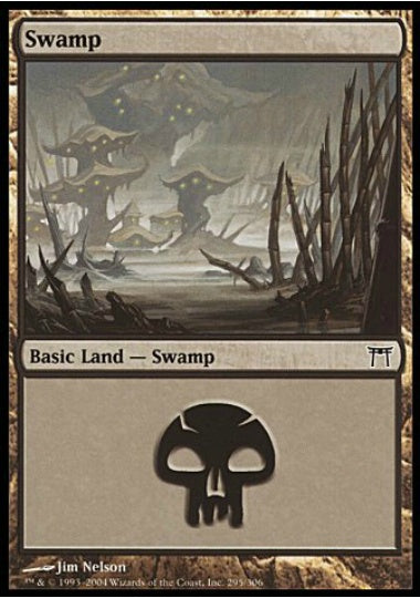 (英)【Foil】沼 / Swamp【CHK】 No.295