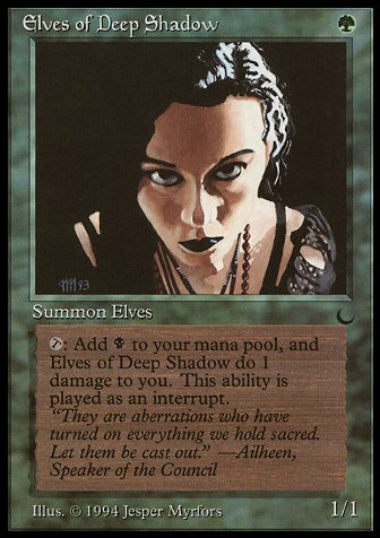 (英)深き闇のエルフ / Elves of Deep Shadow【DRK】 No.076 サイン入り [委託販売品]