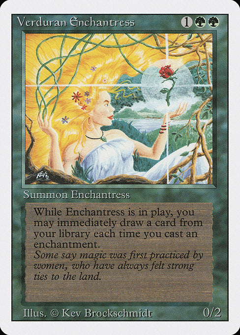 (英)新緑の女魔術師 / Verduran Enchantress【3ED】 No.223