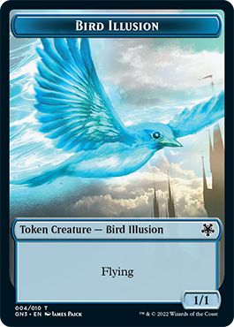 (英)鳥・イリュージョントークン / Bird Illusion Token No.004 - エルフ・戦士トークン / Elf Warrior Token【GN3-TOKEN】 No.009