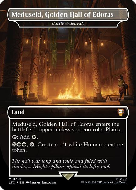 (英)【Surge-Foil】エドラスの黄金館、メドゥセルド / Meduseld, Golden Hall of Edoras[アーデンベイル城 / Castle Ardenvale] ★ボーダーレス★(王国と遺物) 【LTC】 No.391
