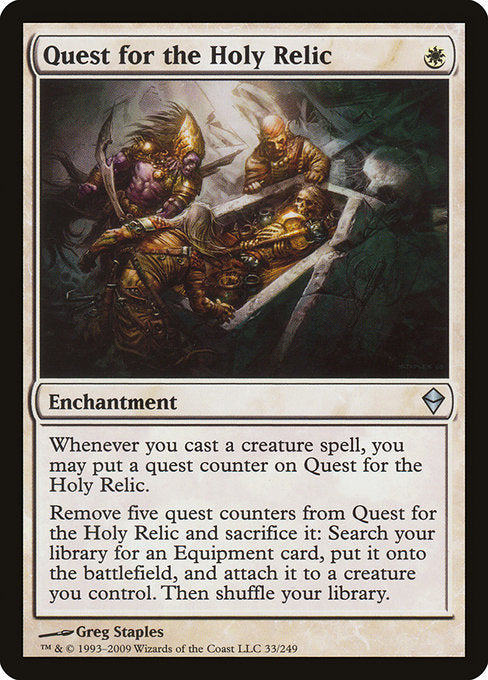 (英)【Foil】聖なる秘宝の探索 / Quest for the Holy Relic【ZEN】 No.033