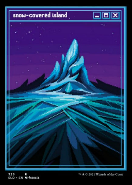 (英)【エッチングFoil】冠雪の島 / Snow-Covered Island【SLD】 PixelSnowLands.jpg No.326