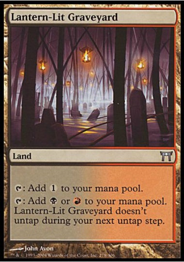 (英)【Foil】灯籠の灯る墓地 / Lantern-Lit Graveyard【CHK】 No.278