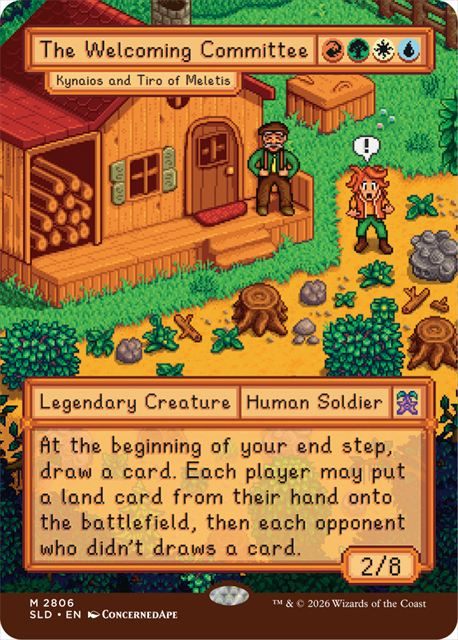 (英)The Welcoming Committee[メレティスのキナイオスとティロ / Kynaios and Tiro of Meletis] ★ボーダーレス★ 【SLD】 Secret Lair x Stardew Valley: Welcome to Stardew Valley No.2806