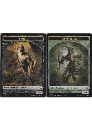 (英)ゾンビトークン / Zombie Token No.011 - エルフ・戦士トークン / Elf Warrior Token【C16-TOKEN】 No.015