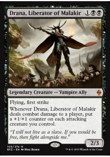 (英)【Foil】マラキールの解放者、ドラーナ / Drana, Liberator of Malakir【BFZ】 No.109