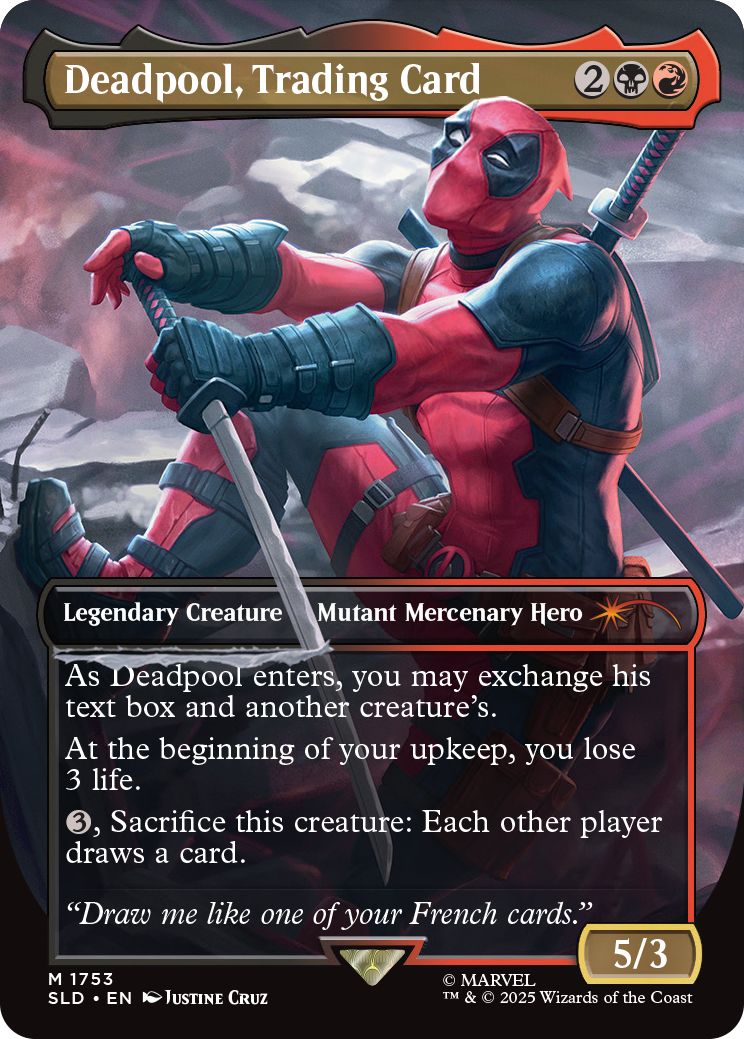 (英)【Foil】Deadpool, Trading Card【SLD】Secret Lair x Marvel's Deadpool No.1753